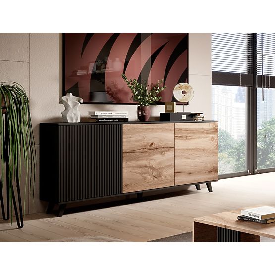 Sideboard RANDOM KM-1 - Wotan Oak/Black