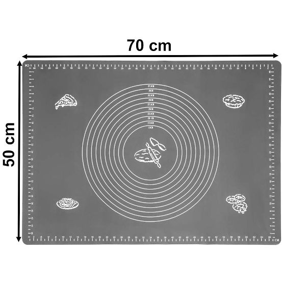 Silicone Work Mat SELMA Graphite 70x50 cm