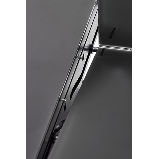 SILVESTRO Extendable Table Top - Dark Gray, Legs - Black