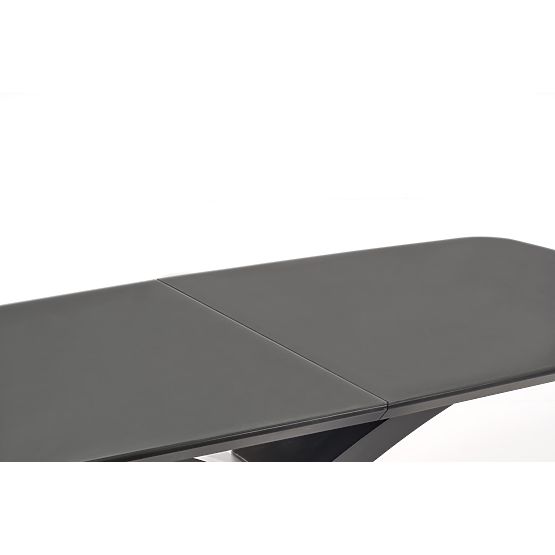 SILVESTRO Extendable Table Top - Dark Gray, Legs - Black