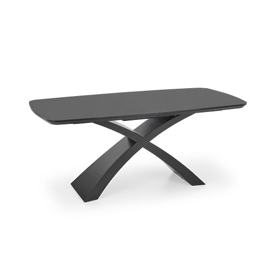 SILVESTRO Extendable Table Top - Dark Gray, Legs - Black