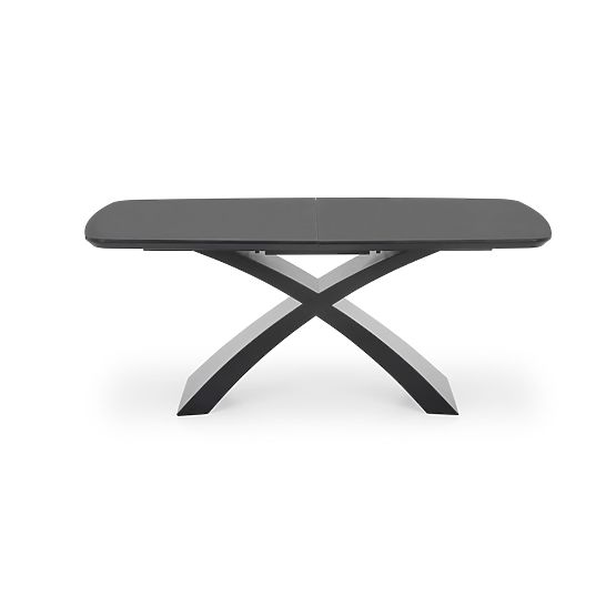 SILVESTRO Extendable Table Top - Dark Gray, Legs - Black