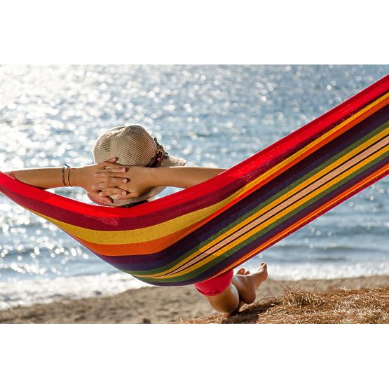 Single Hammock with 40cm Spreader Bar 400257 Yellow