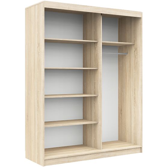 SLIDING WARDROBE 150cm CLP SONOMA / WHITE