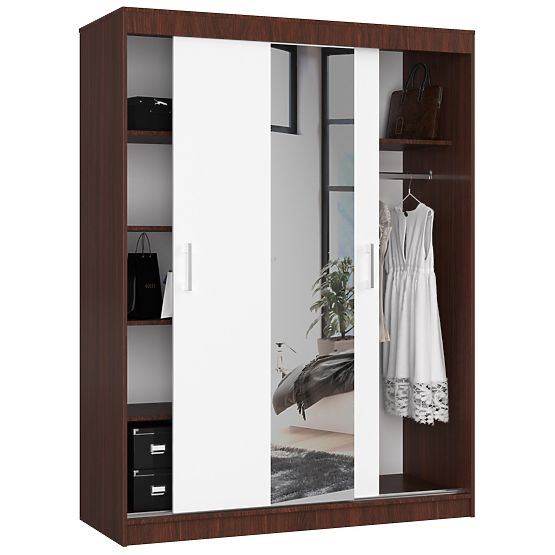 SLIDING WARDROBE 150cm CLP WENGE / WHITE