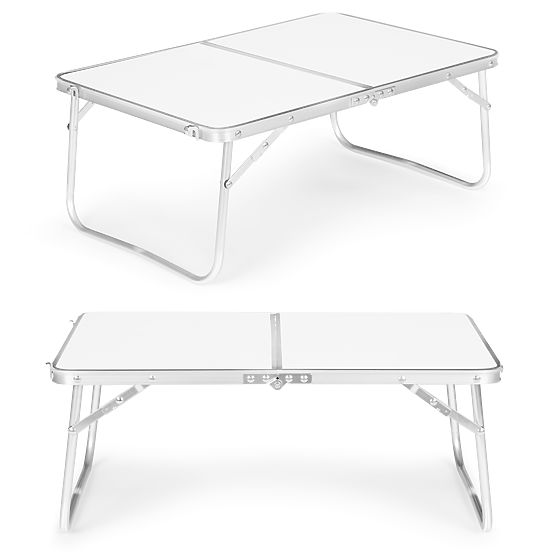 Small Folding Tourist Picnic Table 60x40 cm White MultiGarden