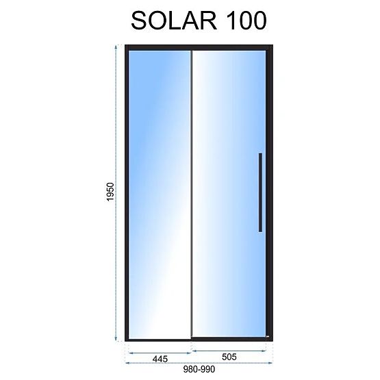 SOLAR GOLD SHOWER DOORS 100