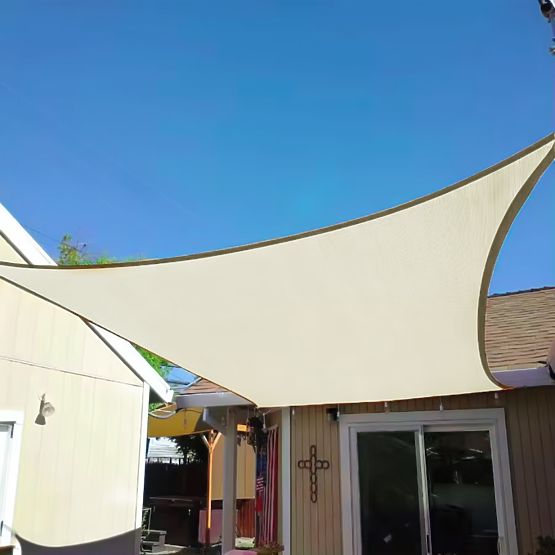 Square Sun Shade Sail 4x4m Waterproof Canopy 4x4m ModernHome - Beige