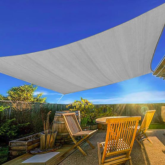 Square Sun Shade Sail 5x5m Waterproof ModernHome - Gray