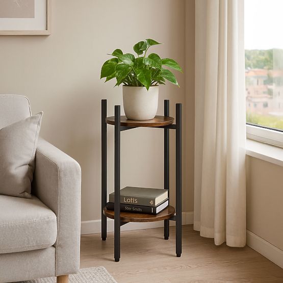 Standing Flower Stand Loft Style Decoration 2 Levels ModernHome