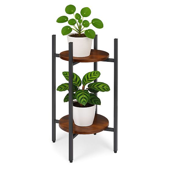 Standing Flower Stand Loft Style Decoration 2 Levels ModernHome