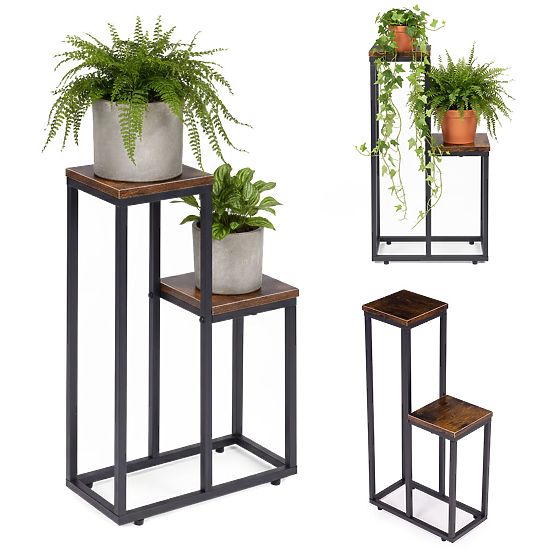 Standing Flower Stand with 2 Shelves Loft ModernHome