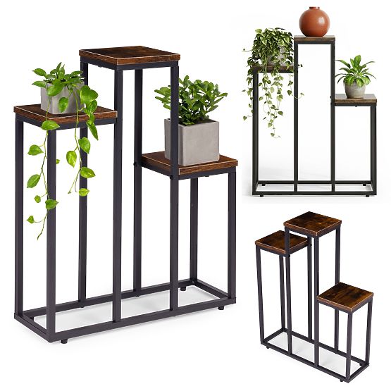 Standing Flower Stand with 3 Shelves Loft ModernHome