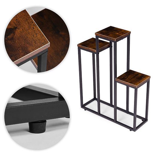 Standing Flower Stand with 3 Shelves Loft ModernHome