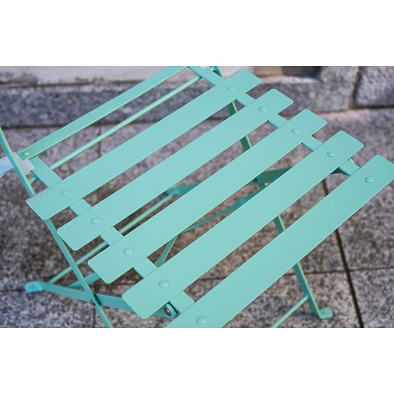 Steel Balcony Furniture (2 x Folding Chairs + Table) SEMPLICI Mint