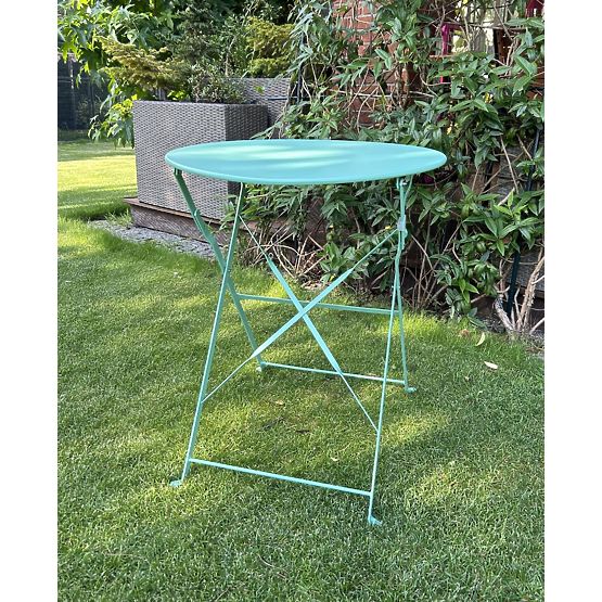 Steel Balcony Furniture (2 x Folding Chairs + Table) SEMPLICI Mint