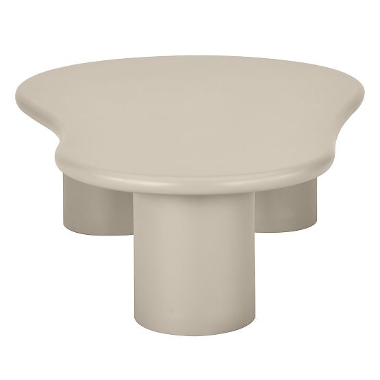 Sucre Coffee Table Dark Beige, Matte, Rounded Shape