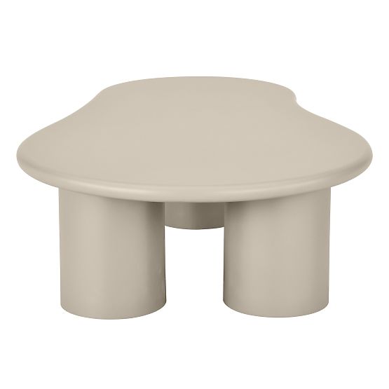 Sucre Coffee Table Dark Beige, Matte, Rounded Shape