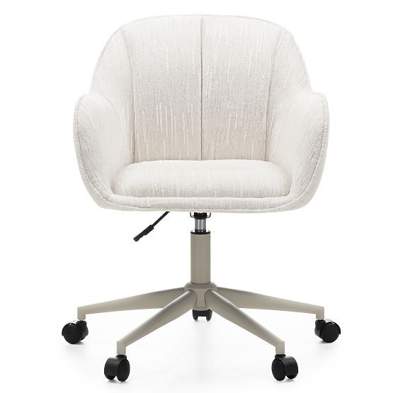 Swivel Chair Almeria, Cream/Beige Legs