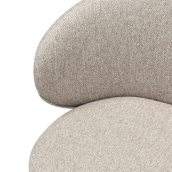 Swivel Chair Chamil Beige-Grey, Rounded