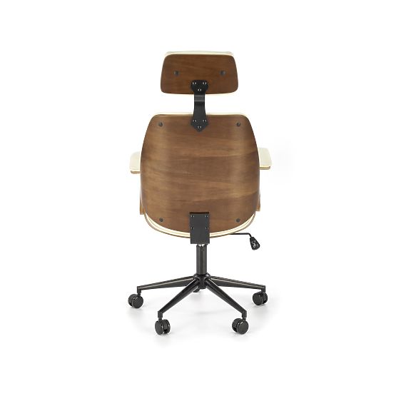 Swivel Chair IGNAZIO, Walnut-Cream (1p=1pc)