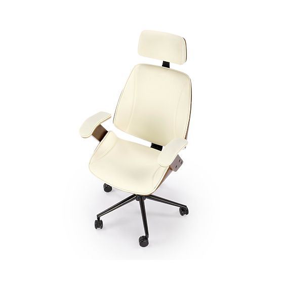 Swivel Chair IGNAZIO, Walnut-Cream (1p=1pc)