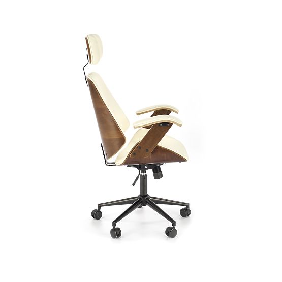 Swivel Chair IGNAZIO, Walnut-Cream (1p=1pc)