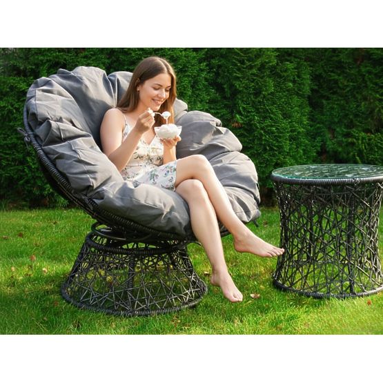 Swivel Chair in Gray Technorattan TWIST