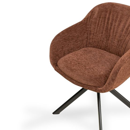 Swivel Chair Kairo, Brown-Red