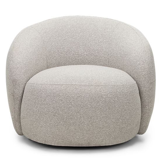 Swivel Chair Nambi Beige-Grey, Rounded Shapes
