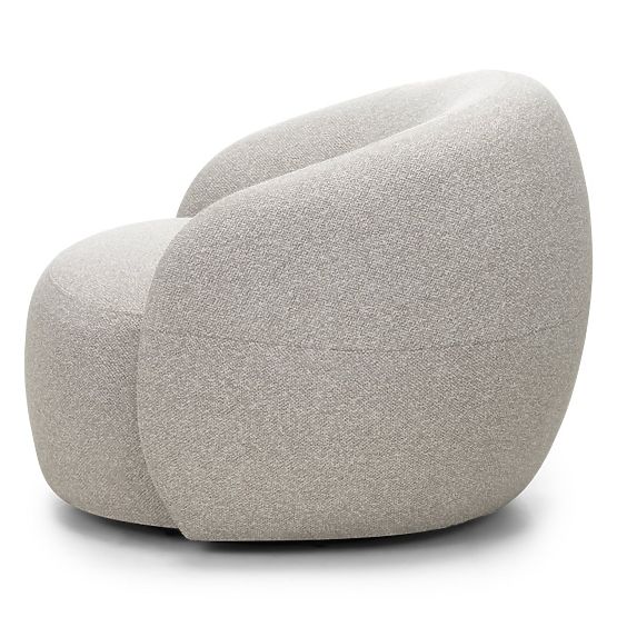 Swivel Chair Nambi Beige-Grey, Rounded Shapes