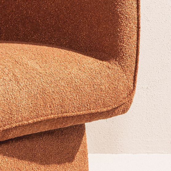 Swivel Chair One Copper, Boucle