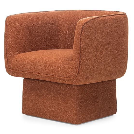 Swivel Chair One Copper, Boucle
