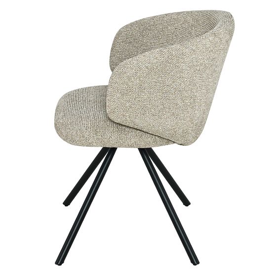 Swivel Chair Pearl Mocha, Black Legs