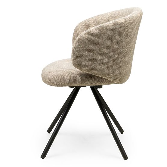 Swivel Chair Pearl Mocha, Black Legs