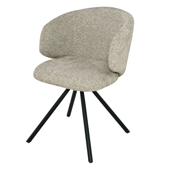 Swivel Chair Pearl Mocha, Black Legs