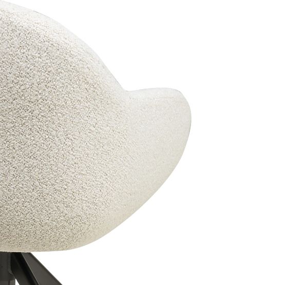 Swivel Chair Santos Beige-Cream/Black Legs