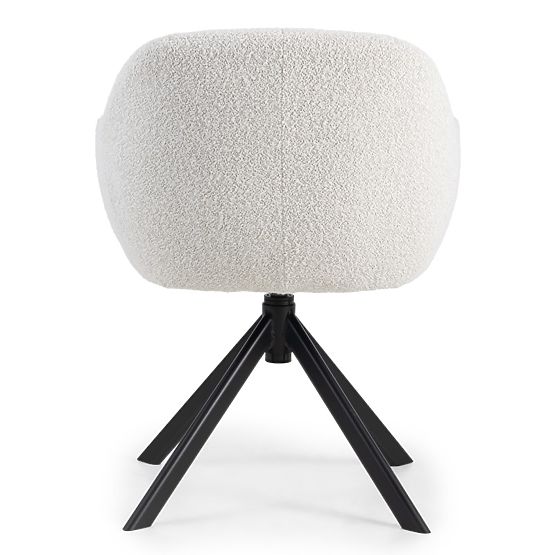 Swivel Chair Santos Beige-Cream/Black Legs