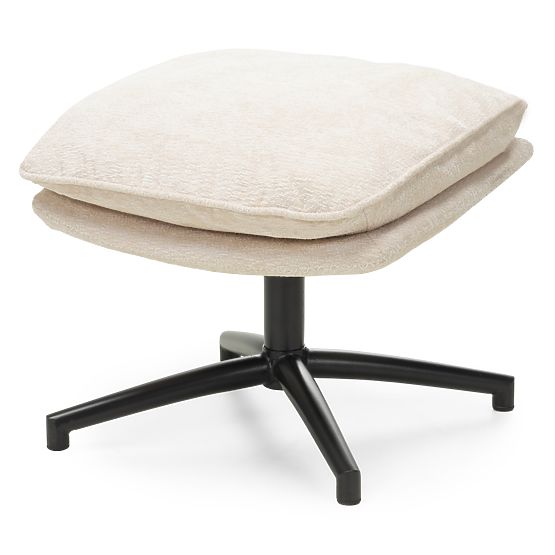 Swivel Chair with Footrest Verano Beige