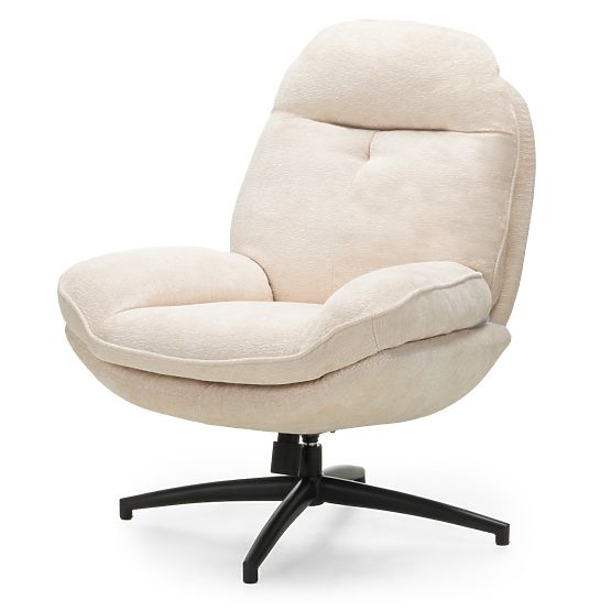 Swivel Chair with Footrest Verano Beige