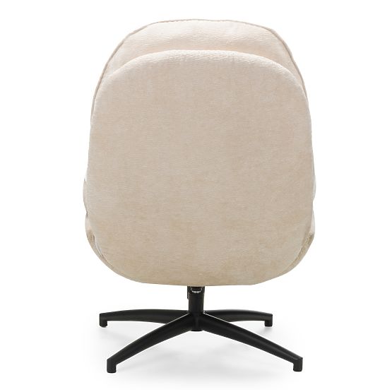 Swivel Chair with Footrest Verano Beige