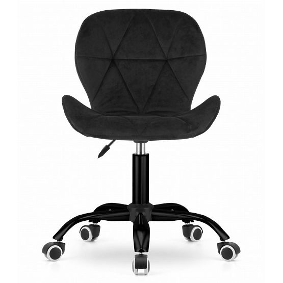 Swivel Office Chair with Wide Backrest Velvet Black