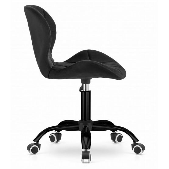 Swivel Office Chair with Wide Backrest Velvet Black