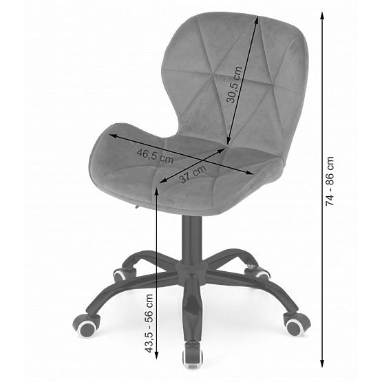 Swivel Office Chair with Wide Backrest Velvet Black