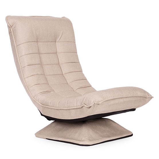 Swivel Reclining Chair with Adjustable Lounger for Living Room Beige ModernHome