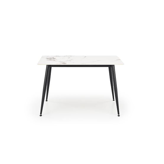 Table EMILIO 120 top - white marble, legs - black (2p=1pc)