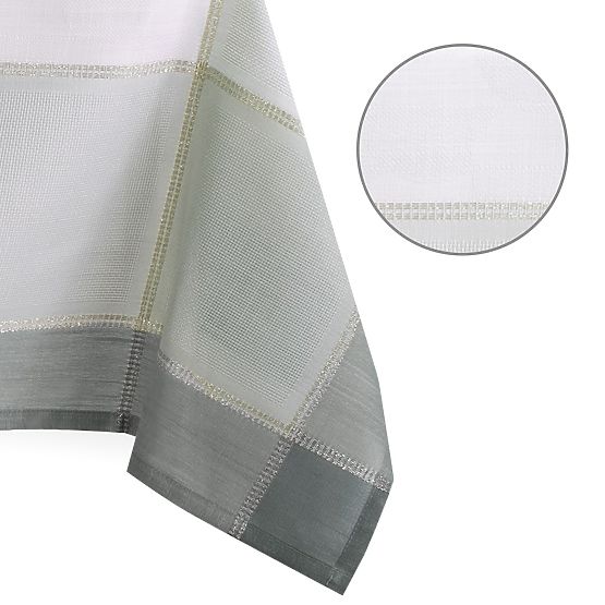 Tablecloth LAVAL color white smooth classic pattern 130x160 ameliahome