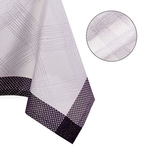 Tablecloth MILLUZA Cream Metallic Classic Design 110x160 ameliahome