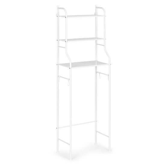 Tall Bathroom Shelf Over Toilet with 3 Shelves Aluminum Construction