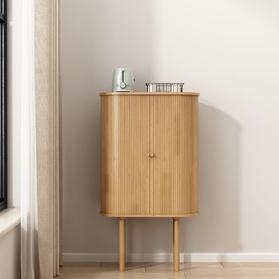 Tall Clemente Dresser with Slats, Natural